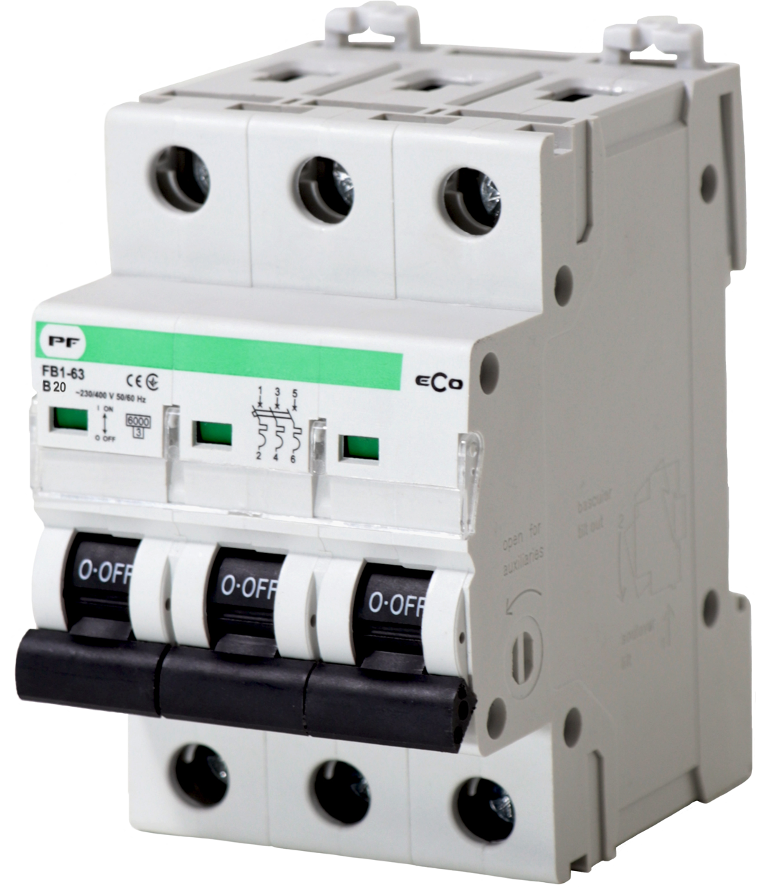 FB1-63 ECO Automatinis jungiklis 3P B 20A 6kA
