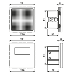 Alternative view of Išmanusis radijas DAB+, mono komplektas, LS diapazonas, aliuminio
