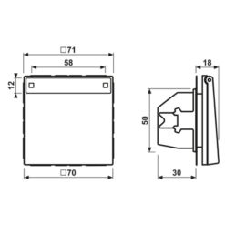Alternative view of SCHUKO® lizdas, 16 A 250 V ~, su užrašo laukeliu, SAFETY+, atlenkiamu dangteliu, žalvaris, LS serijos, klasikinis žalvaris