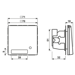 Alternative view of SCHUKO® lizdas, 16 A 250 V ~, su signaline lempute, su užrašo laukeliu, SAFETY+, atlenkiamu dangteliu, termoplastinis, LS serijos, juodas