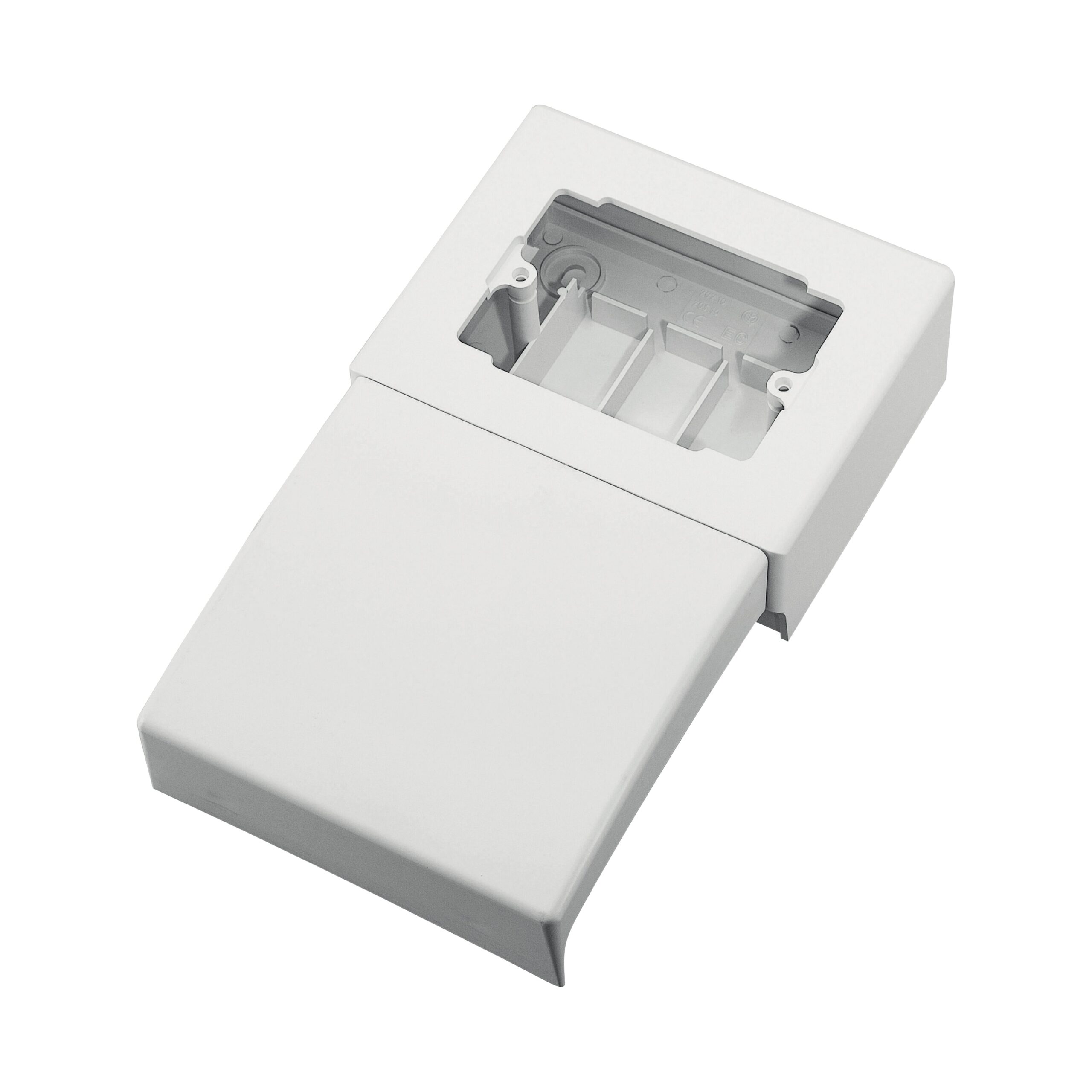 3 Modulių sienos adapterio dėžutė, 83,5 mm, c skylė