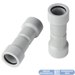 Jungtinis vamzdis-vamzdis ip65 ø16 mm - pilkas - spe