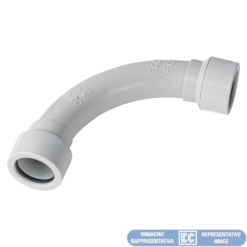 Alkūnė 90° ip65 ø50 mm - pilka - greitos sistemos