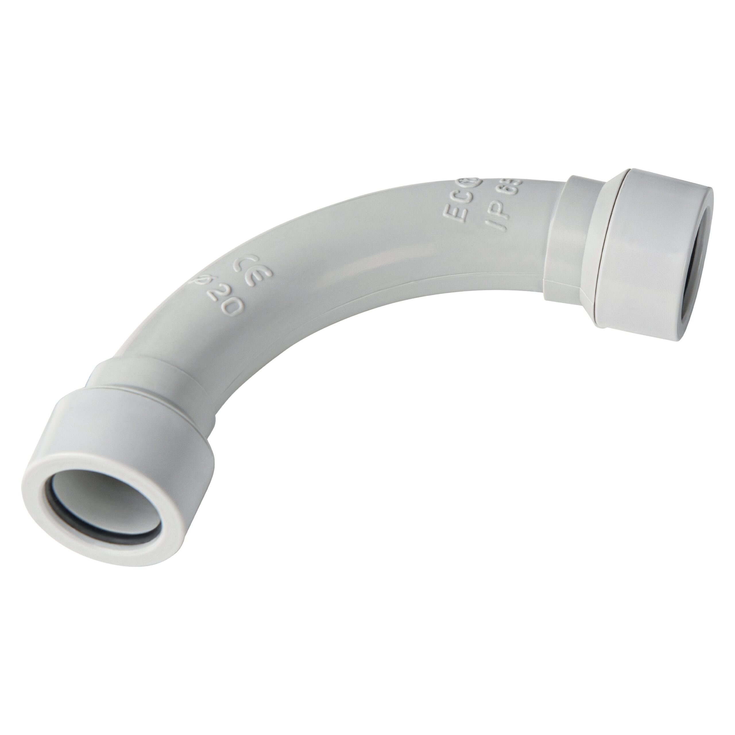 Alkūnė 90° ip65 ø20 mm - pilka - greitos sistemos
