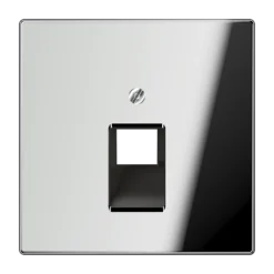 Centrinė plokštelė IAE/UAE lizdams 1 x 8 polių, metalinė, chromuota, LS serijos, chromuota
