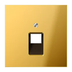 Centrinė plokštelė IAE/JAE lizdams 1 x 8 polių, metalinė, aukso spalvos, PVD danga, LS serijos, aukso spalvos