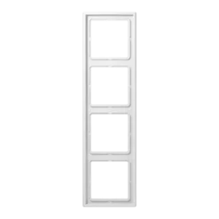 4 elementų rėmelis, vertikalus ir horizontalus montavimas, kietas plastikas, LS 990, baltas