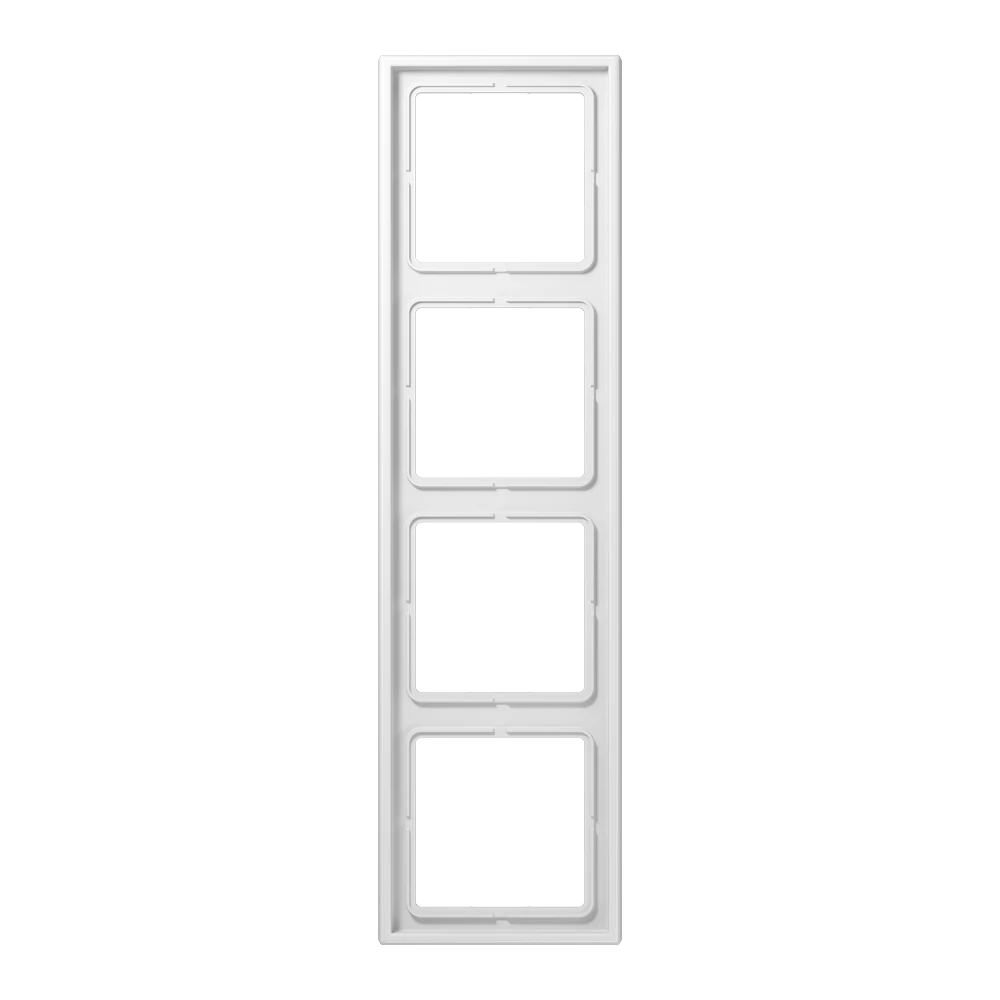 4 elementų rėmelis, vertikalus ir horizontalus montavimas, kietas plastikas, LS 990, baltas