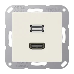HDMI / USB 2.0, AS serijos, dramblio kaulo spalvos