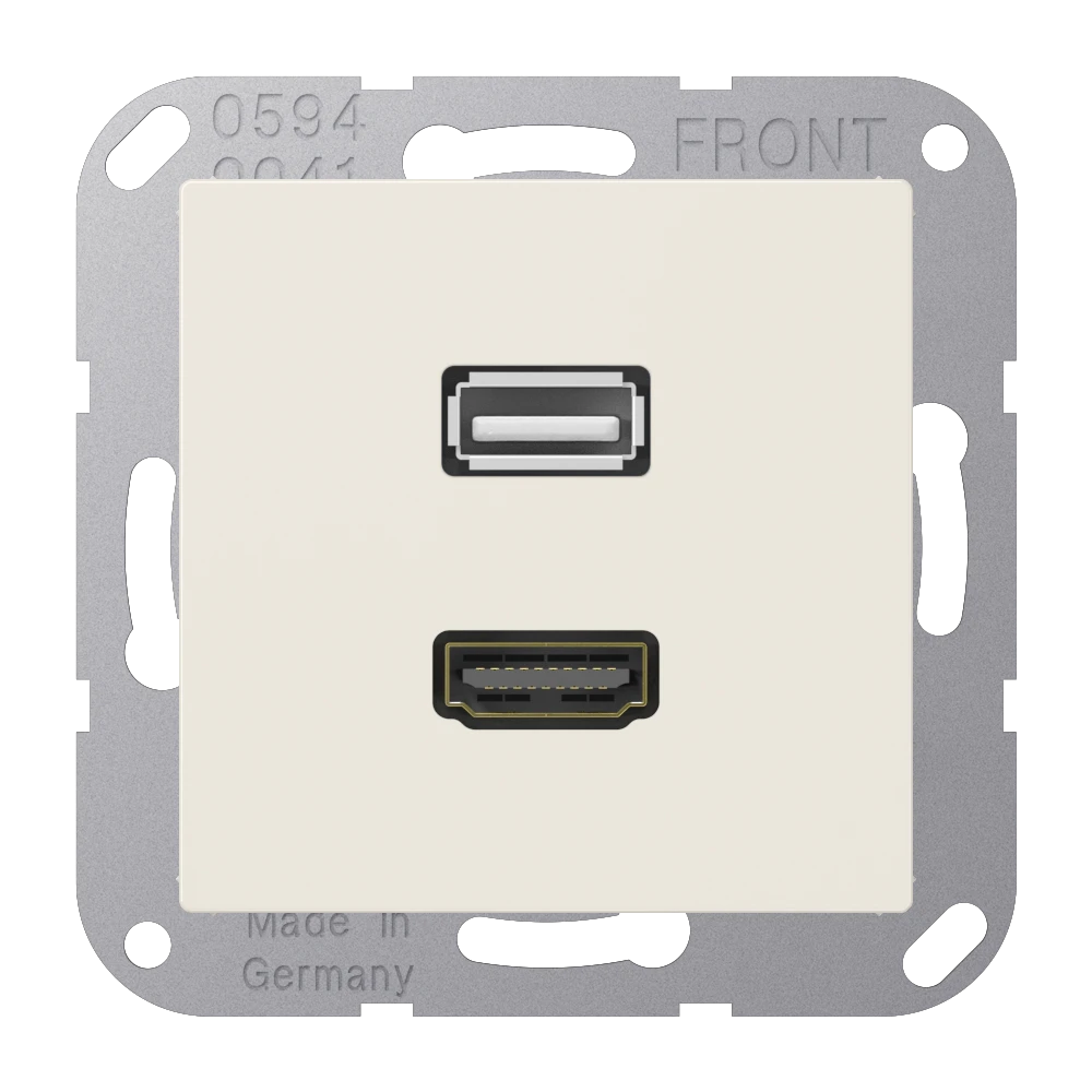 HDMI / USB 2.0, AS serijos, dramblio kaulo spalvos