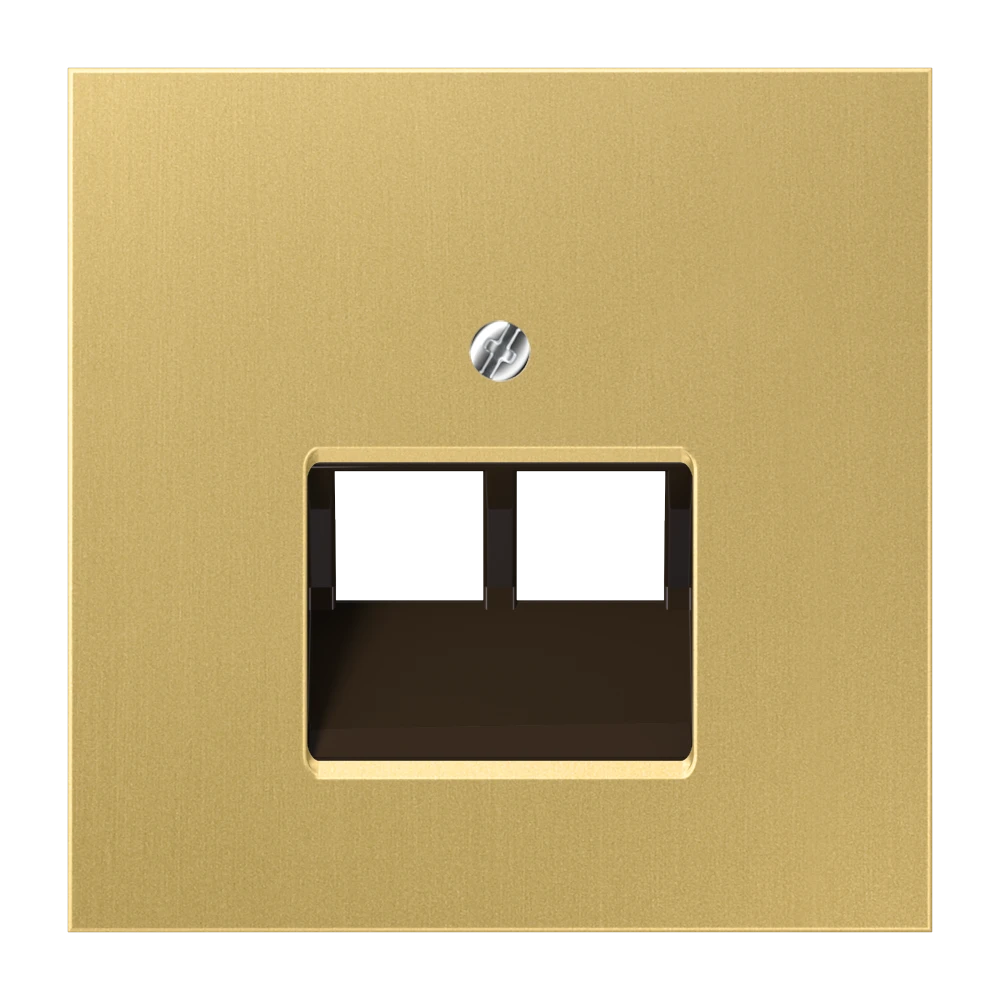 Centrinė plokštelė IAE/UAE lizdams, 2 x 8 polių, žalvaris, LS serijos, sendinto žalvario