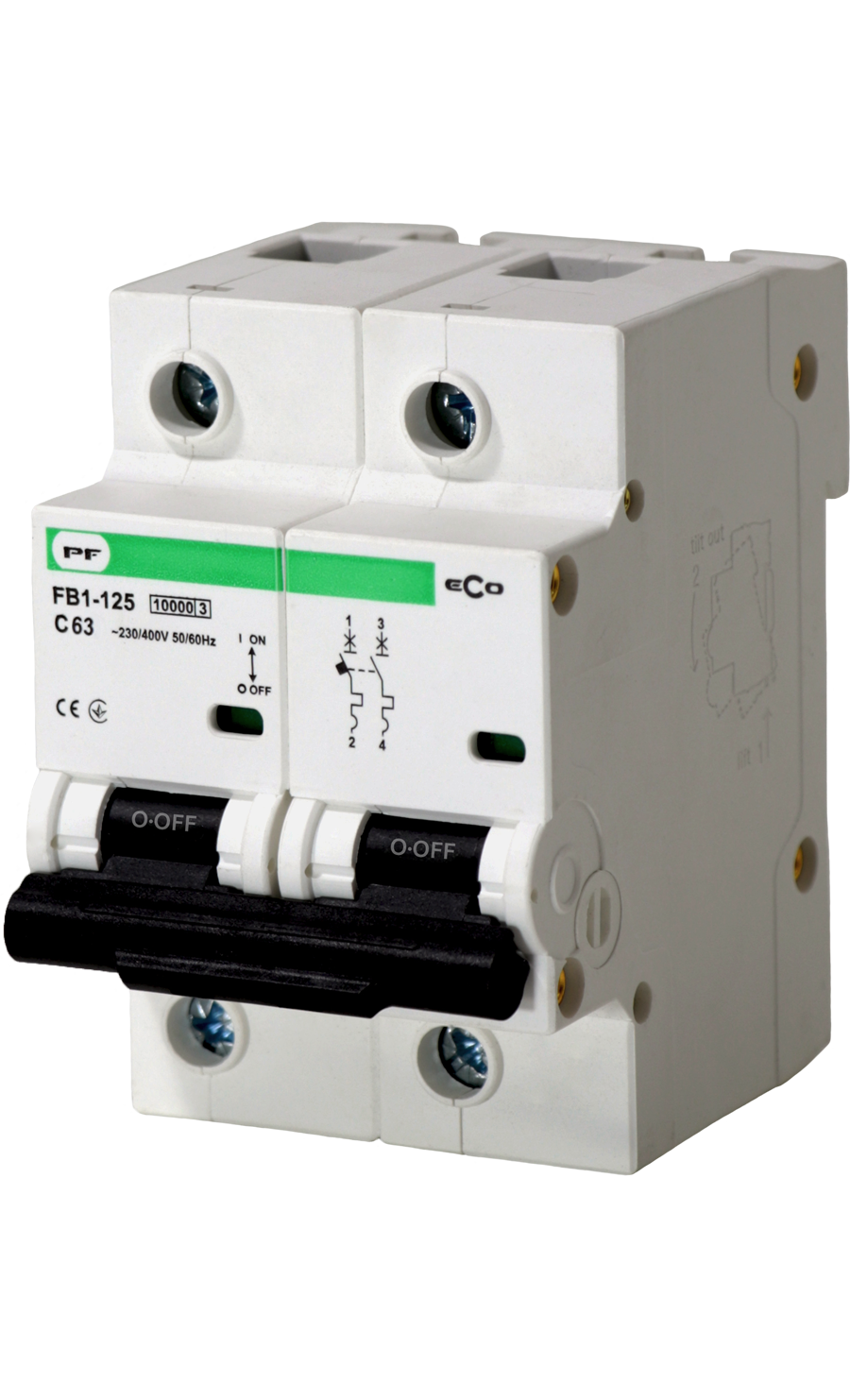 FB1-63 ECO Automatinis jungiklis 2P C 6A 6kA
