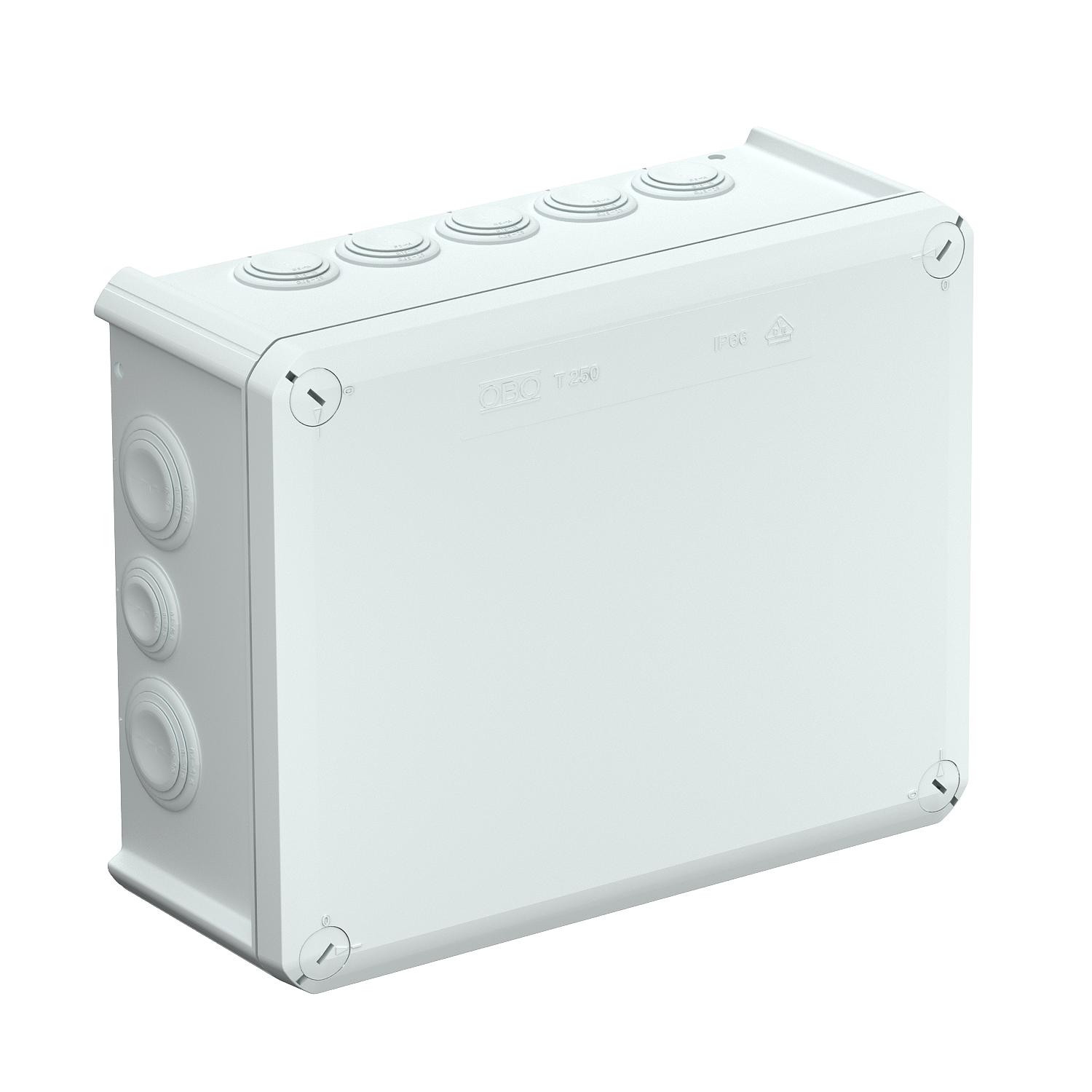 Hermetinė instaliacinė dėžutė 240x190x95mm IP66 be halogenų, pilka