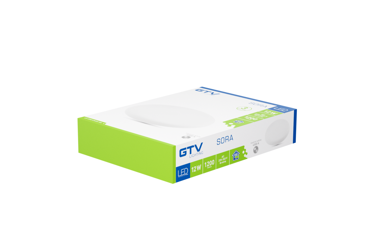 SORA 12W 4000K 1200lm IP54 IK08 120* apvalus p/t 3 metai garantija - Image 5