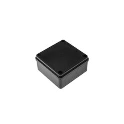 S-BOX116C Hermetinė instaliacinė dėžutė virštinkinė 100x100x50mm IP65, juoda, atspari UV