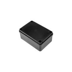 S-BOX216C Hermetinė instaliacinė dėžutė virštinkinė 120x80x50mm IP65, juoda, atspari UV