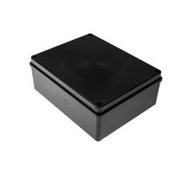 S-BOX516CZ Hermetinė instaliacinė dėžutė virštinkinė 240x190x90mm IP65, juoda, atspari UV