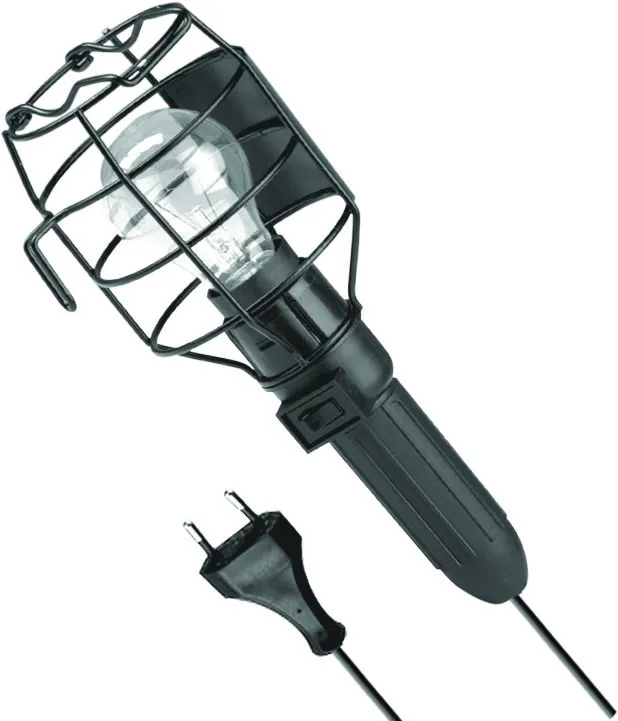 000126 PRACTIC 60W,100W E27 IP20 5m pernešamas šviestuvas su jungikliu