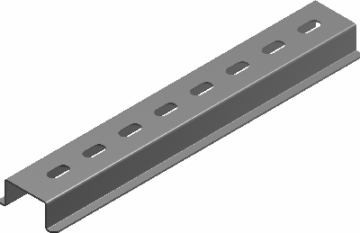 SZP35H15/1 613210 DIN perferuotas paukštintas bėgelis 100cm H=15 1,5mm