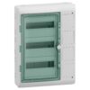 Hermetinis modulinis paskirstymo skydelis Schneider Electric Mureva 10352 virštinkinis montavimas 3 eilės 18 modulių IP65 skaidrios durelės, pilkas