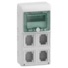 Hermetinis modulinis paskirstymo skydelis Schneider Electric Mureva 10364 virštinkinis montavimas 1 eilė 8 moduliai IP65 skaidrios durelės, pilkas
