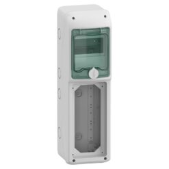 Hermetinis modulinis paskirstymo skydelis Schneider Electric Mureva 10370 1 eilė 5 moduliai IP65 virštinkinis montavimas, pilkas