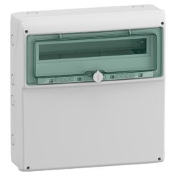 Hermetinis modulinis paskirstymo skydelis Schneider Electric Mureva 10378 1x18 modulių IP65 virštinkinis montavimas, pilkas