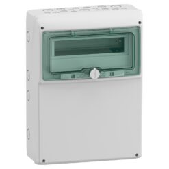 Hermetinis modulinis paskirstymo skydelis Schneider Electric Mureva 13192 1x12 modulių IP65 virštinkinis montavimas skaidrios durelės 460x340x160 mm, pilkas