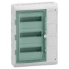 Hermetinis modulinis paskirstymo skydelis Schneider Electric Mureva 13440 virštinkinis montavimas 3 eilės 12 modulių IP65 skaidrios durelės, pilkas
