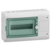 Hermetinis modulinis paskirstymo skydelis Schneider Electric Mureva 13990 virštinkinis montavimas IP65 viena eilė skaidrios durelės, pilkas