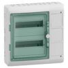 Modulinis paskirstymo skydelis Schneider Electric Mureva 13991 18 modulių 2 eilės IP65 virštinkinis montavimas skaidrios durelės, pilkas