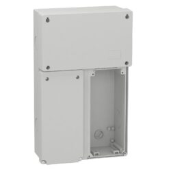 Modulinis pagrindas Schneider Electric Mureva PK 83922 IP65 210x350x70 mm virštinkinis montavimas plastikinis, pilkas