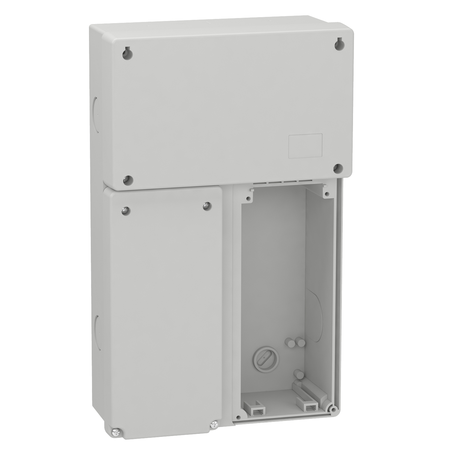Modulinis pagrindas Schneider Electric Mureva PK 83922 IP65 210x350x70 mm virštinkinis montavimas plastikinis, pilkas