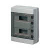 Hermetinis modulinis paskirstymo skydelis Elettrocanali EC62024 2 eilių 24 modulių IP65 virštinkinis montavimas su durelėmis, pilkas