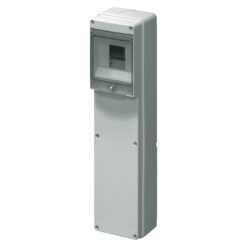 Hermetinis modulinis paskirstymo skydelis Elettrocanali EC69002 virštinkinis montavimas 1 eilė 4 moduliai IP65 skaidrios durelės su užraktu, pilkas