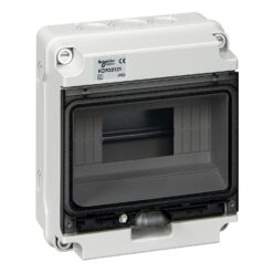 Hermetiškas modulinis paskirstymo skydelis Schneider Electric MUREVA XT KDR35121 virštinkinis montavimas 1 eilė 8 moduliai IP65 skaidrios durelės, pilkas