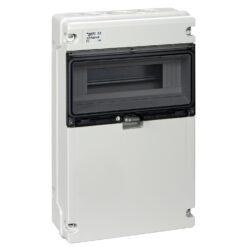 Hermetiškas modulinis paskirstymo skydelis Schneider Electric MUREVA XT KDR35145 12 modulių 1 eilė virštinkinis montavimas IP65, pilkas