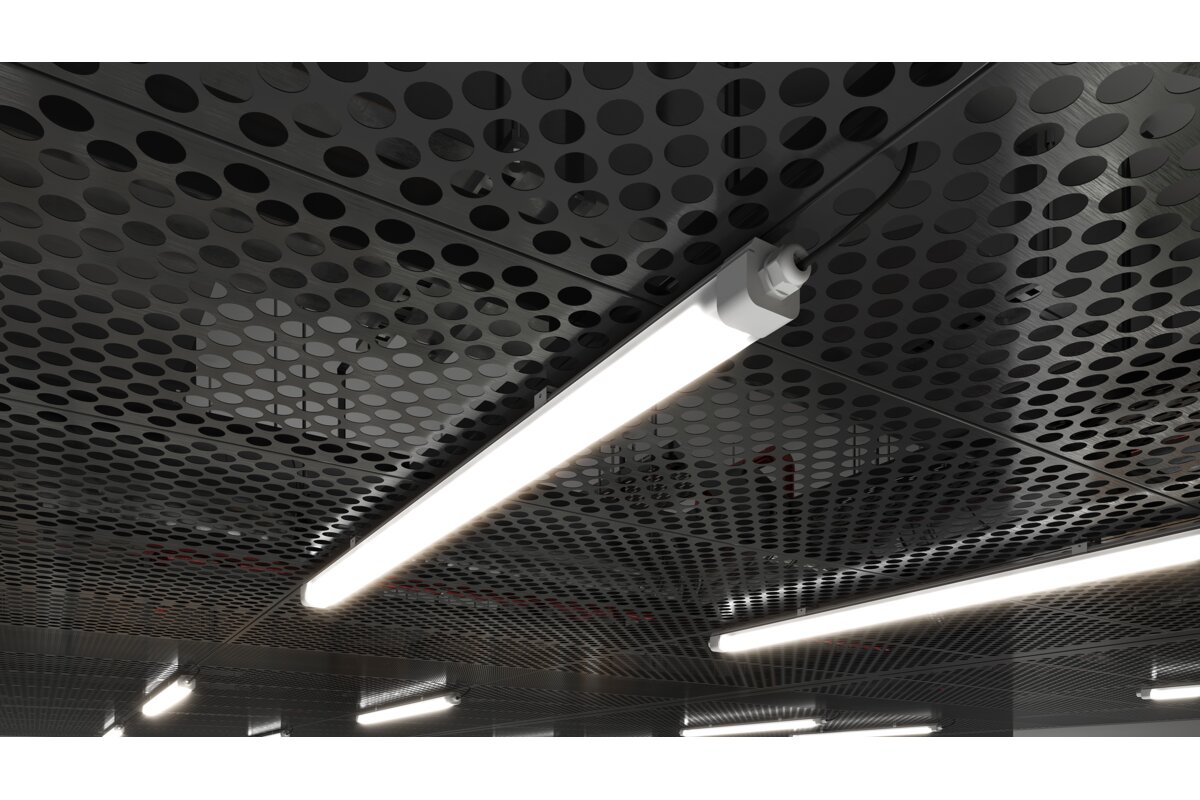 Hermetinis LED šviestuvas GTV LUMIA II LD-LUM60-20W-40 20 W 2600 lm 4000 K 220–240 V AC IP66 montuojamas ant sienos ir lubų, baltas