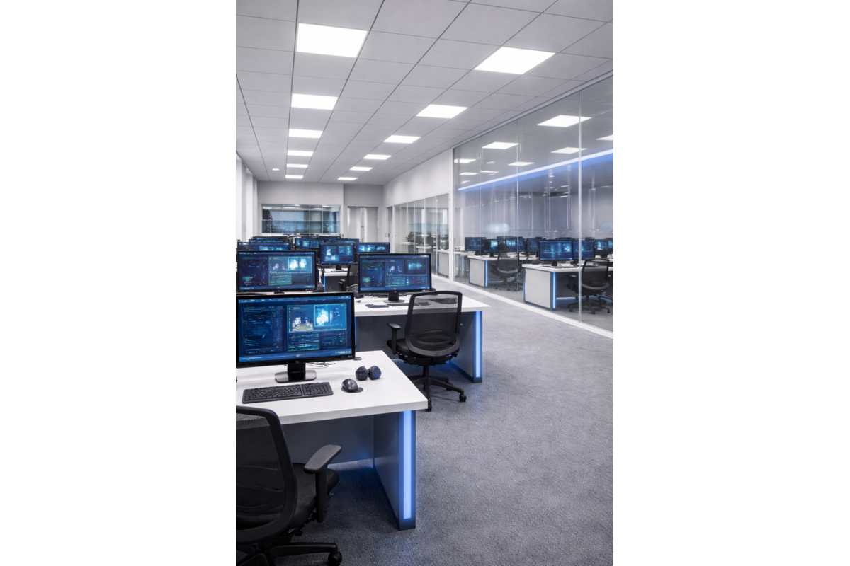 Modulinis šviestuvas GTV MODULAR LD-MOD5560-NB LED 55 W 6000 lm 4000 K 220-240 V IP54 60x60 cm, baltas